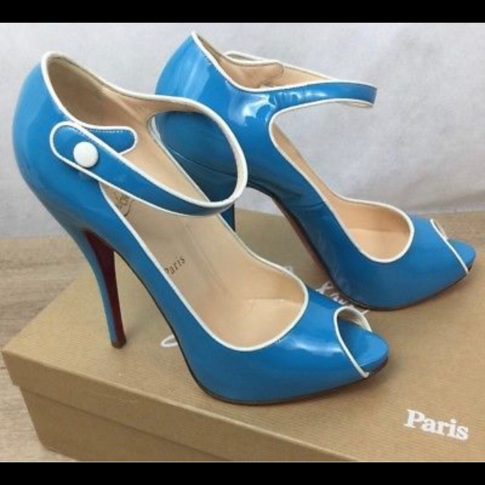 Christian Louboutin Melita Patent peep toe heel
